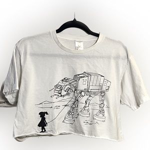 Banksy and Star Wars Inspired Crop Top Tee